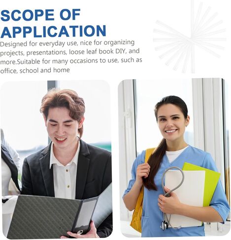 DOITOOL A4 Slide Binder Folder Pull Rod Clips 10-Piece Document Binding Bar Set for Office and School Use in Kuwait