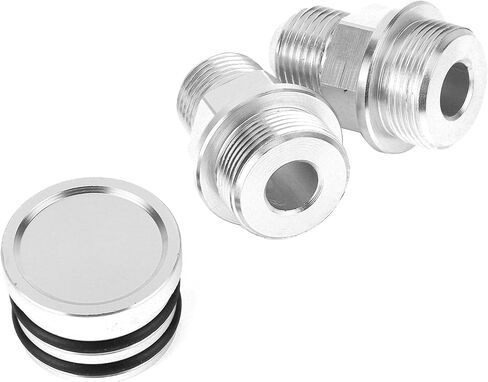 Rear Block Breather Fittings Plug M28 to 10AN Adapter High Strength CNC Machined Aluminum Breather Adapter for B16 B18C Engine Crankcase Pressure Balance (Black) in Saudi Arabia