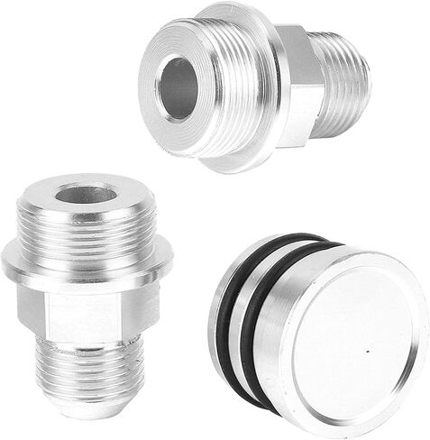 Rear Block Breather Fittings Plug M28 to 10AN Adapter High Strength CNC Machined Aluminum Breather Adapter for B16 B18C Engine Crankcase Pressure Balance (Black) in Saudi Arabia