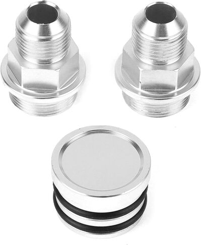 Rear Block Breather Fittings Plug M28 to 10AN Adapter High Strength CNC Machined Aluminum Breather Adapter for B16 B18C Engine Crankcase Pressure Balance (Black) in Saudi Arabia