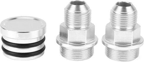 Rear Block Breather Fittings Plug M28 to 10AN Adapter High Strength CNC Machined Aluminum Breather Adapter for B16 B18C Engine Crankcase Pressure Balance (Black) in Saudi Arabia