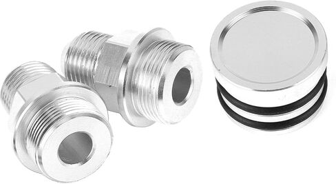Rear Block Breather Fittings Plug M28 to 10AN Adapter High Strength CNC Machined Aluminum Breather Adapter for B16 B18C Engine Crankcase Pressure Balance (Black) in Saudi Arabia