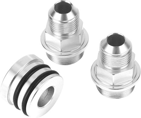 Rear Block Breather Fittings Plug M28 to 10AN Adapter High Strength CNC Machined Aluminum Breather Adapter for B16 B18C Engine Crankcase Pressure Balance (Black) in Saudi Arabia