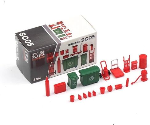 1 Set 1/64 Scale Garage Furniture Tools Diorama Model Kit Car Workshop Maintenance Tool Display Scene Model Toy SC05 in Saudi Arabia