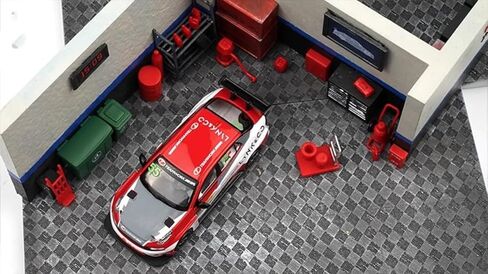 1 Set 1/64 Scale Garage Furniture Tools Diorama Model Kit Car Workshop Maintenance Tool Display Scene Model Toy SC05 in Saudi Arabia
