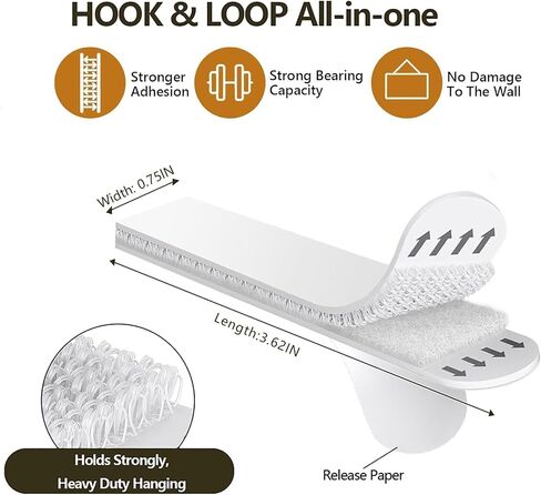 20 Pairs 40 Strips Large Picture Hanging Strips, Picture Hanger Kit Without Nails Refill, Removable Damage Free, Sticky Hooks Design for Your Poster on Wall in Saudi Arabia
