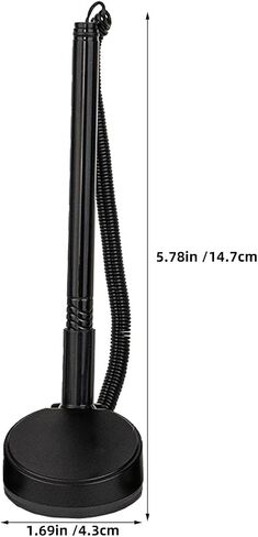 8pcs Secure Desk Ballpoint Pen For Reception Counter - Fixed Black Ink Office Signing Pen With Chain & Base - Guest Sign-In Supplies For Bank Business Work Signature in Saudi Arabia