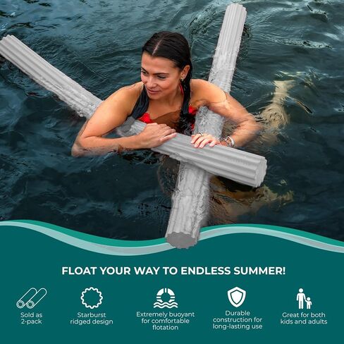 نودلز Oceanfoam Wave Pool - نودلز حمام السباحة الممتازة والمتينة والمستدامة لتوفير الراحة القصوى، مصممة لتدوم طويلاً، نودلز حمام السباحة الضخمة للأطفال والكبار (51 بوصة × 3.85 بوصة) in Kuwait