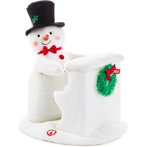 Hallmark 2023 Sing-Along Showman Snowman، 11 بوصة (ديكور سطح الطاولة من القطيفة الموسيقية للذكرى العشرين) هدايا للأم وهواة الجمع in Kuwait