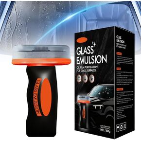 Glass Oil Film Remover for Car, Automotive Glass Cleaner with Cleaning Board,Removes Oil Film & Smudges, Improve Windshield Clarity for Safe Driving(1pcs) in Saudi Arabia