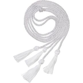 حبال شرف مزدوجة للتخرج مع حبال أكاديمية مضفرة بشرابة لحفلات الكلية بالمدرسة الثانوية 68 بوصة (وردي + أبيض) in Kuwait