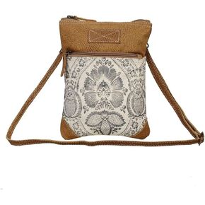 Myra Bag womens Saplings Upcycled Canvas & Leather Shoulder Bag S-1469 in Saudi Arabia