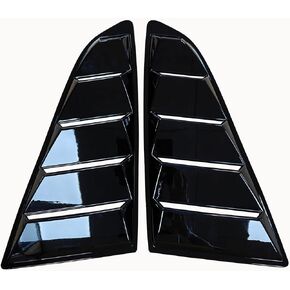 car Decorative Side air Intake Panel/Rear Window False air Outlet Louver, Suitable for Ford Mustang (22-15), Black PU Material, Universal Type, Carbon Fiber Pattern (Carbon Fiber Pattern) in Saudi Arabia