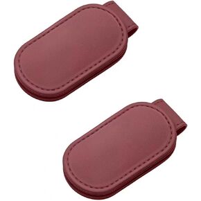 مشبك مغناطيسي متعدد الوظائف، مشبك جلدي ناعم صغير كمشبك نقود، مشبك حزام ومشبك مذكرة (أحمر) in Kuwait