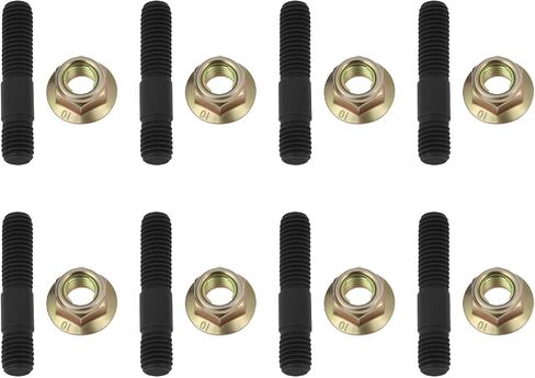 8 مجموعة من البراغي والصواميل M10x1.5 مسامير مشعب عادم السيارات 10.9 12x25x50mm in Kuwait