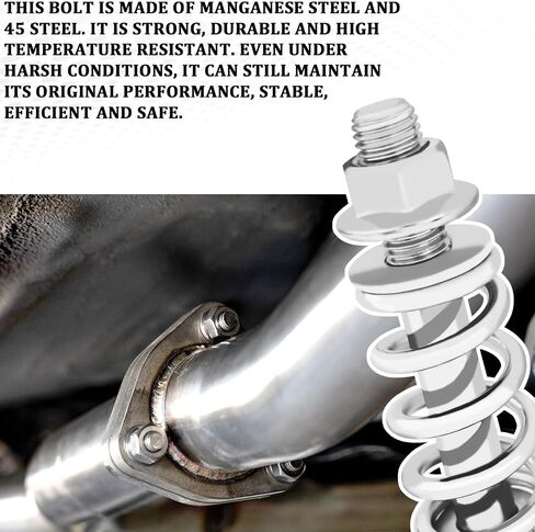 2Pcs Exhaust Control Valve, Exhaust Manifold Bolt and Nut Kit, Exhaust System Replacement Kit Auto Parts, Universal Fit Automotive Ventilation Valve in Saudi Arabia