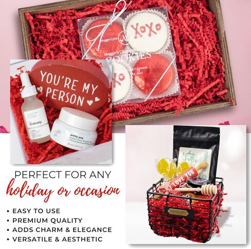 MagicWater Supply - 2 oz - Diamond Light Pink - Crinkle Cut Paper Shred Filler great for Gift Wrapping, Basket Filling, Birthdays, Weddings, Anniversaries, Valentines Day, and other occasions in Kuwait