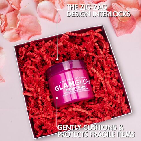 MagicWater Supply - 2 oz - Diamond Light Pink - Crinkle Cut Paper Shred Filler great for Gift Wrapping, Basket Filling, Birthdays, Weddings, Anniversaries, Valentines Day, and other occasions in Kuwait