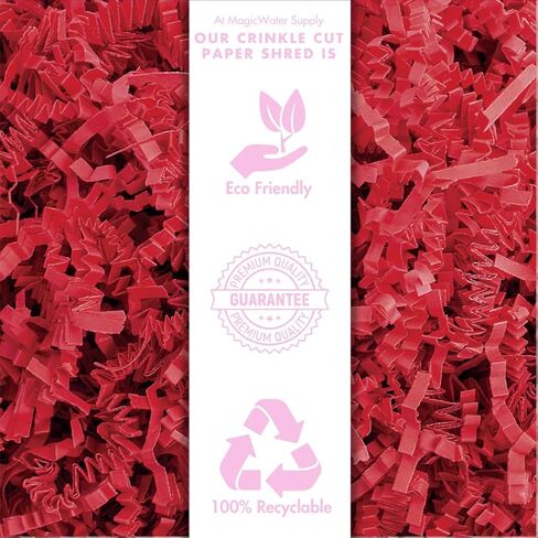 MagicWater Supply - 2 oz - Diamond Light Pink - Crinkle Cut Paper Shred Filler great for Gift Wrapping, Basket Filling, Birthdays, Weddings, Anniversaries, Valentines Day, and other occasions in Kuwait