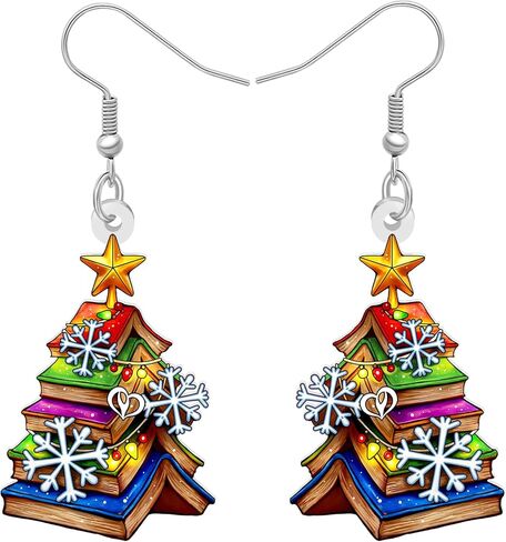 Acrylic Funny Book Earrings Dangle Bookshelves Jewelry Back to School Gifts for Kids Teachers Women Girls in Kuwait