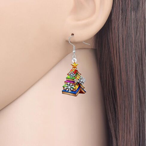 Acrylic Funny Book Earrings Dangle Bookshelves Jewelry Back to School Gifts for Kids Teachers Women Girls in Kuwait