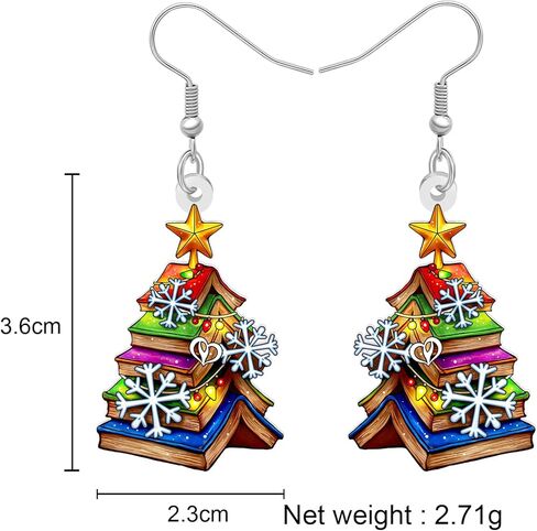 Acrylic Funny Book Earrings Dangle Bookshelves Jewelry Back to School Gifts for Kids Teachers Women Girls in Kuwait