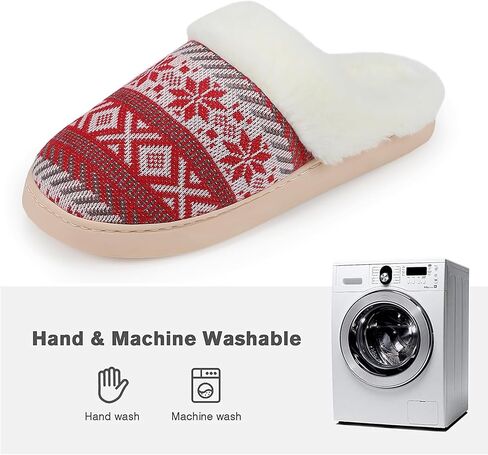 NineCiFun Women's Warm House Slippers Memory Foam House Fuzzy Cute Christmas Slippers Ladies Bedroom Slippers Gift For Women in Saudi Arabia