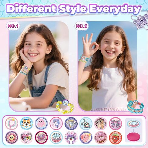 2-in-1 Friendship Bracelet Making Kit, Arts and Crafts for Girls Ages 8-12, Jewelry Making Kit＆DIY Travel Activity Toys Set, Christmas Birthday Gifts for 6 7 8 9 10 11 12 Year Old Teen Girls (Purple) in Saudi Arabia
