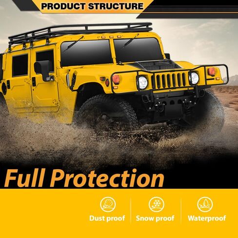 غطاء فتحة التهوية المجوفة لتدفق الهواء متوافق مع طراز Hummer H1 HMMWV باللون الأسود in Kuwait