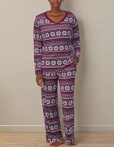 Nautica Women's 2 Piece Cozy Fleece Pajama Sleepwear Set, X- Large in Saudi Arabia