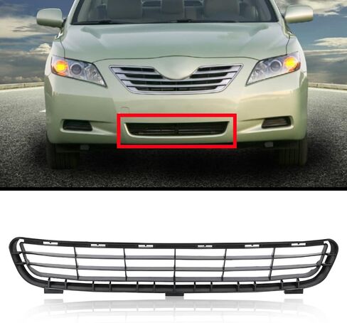 شبكة المصد الأمامي PIT66 متوافقة مع Toyota Camry Hybrid 2007 2008 2009 ABS البلاستيك الشواية السفلية المركزية 53112-06010، TO1036103 in Kuwait