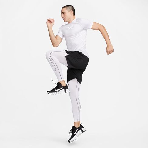 Nike Pro Men's Dri-FIT Slim Short-Sleeve Top (Smoke Grey/Black) Size XL in Saudi Arabia