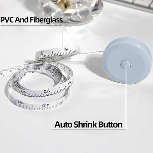 Portable Mini Tape Measure with Dual-Sided Scale for Sewing Tailoring Body Measurements Compact and Precise Household Measuring Tool, Green in Saudi Arabia