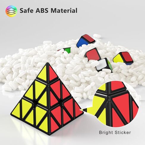 Vdealen 12 Pack Speed Cube Set Puzzle Cube Pack, 2x2 3x3 4x4 Pyramid Dodecahedron Mirror Skewb Snake Ivy Infinity Sandwich Fidget Spinner Magic Cube, Smooth Cube Bundle Toys Gift for Kids & Adults in Kuwait