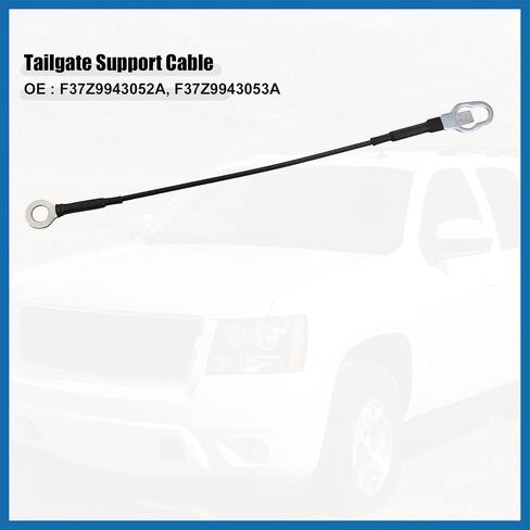 Car Rear Tailgate Cables Lift Gate Support Straps Fit for Ford for Ranger Pickup Truck - Pack of 2 Black Item Replacement in Saudi Arabia