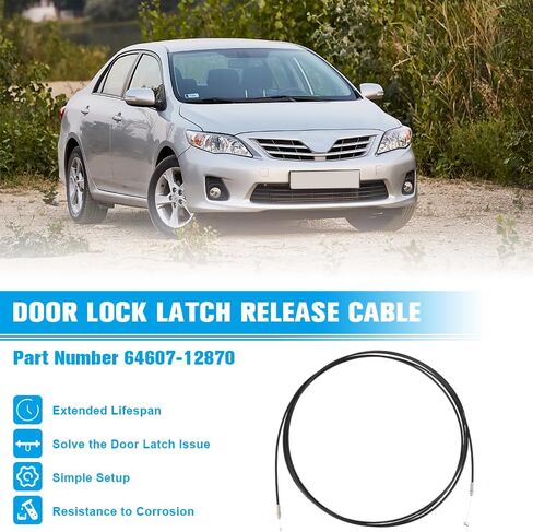 Trunk Lock Latch Release Cable Luggage Door Lock Control Cable Deck Lid Release Cable Tailgate Door Lock Control Cable Fit for Toyota Corolla 2009-2013 Replace 64607-12870 in Kuwait