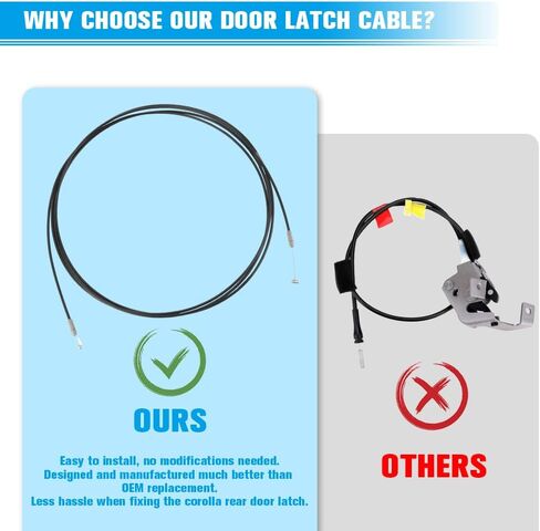 Trunk Lock Latch Release Cable Luggage Door Lock Control Cable Deck Lid Release Cable Tailgate Door Lock Control Cable Fit for Toyota Corolla 2009-2013 Replace 64607-12870 in Kuwait