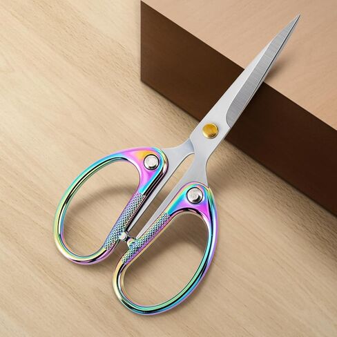 Stainless Steel Ultra Sharp Office Scissors - Multipurpose Shears for Home, School, Sewing, Fabric & Craft Supplies - Colorful in Saudi Arabia