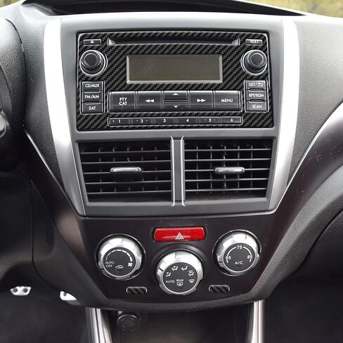ملصق من ألياف الكربون الحقيقي متوافق مع Subaru Impreza WRX STi 2007 2008 2009 2010 2011 ملحقات لوحة عداد السرعة لوحة تزيين السيارة غطاء الكسوة ملصق داخلي أسود قطعتين in Saudi Arabia