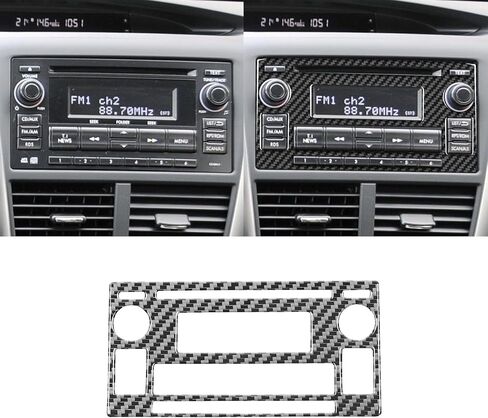 ملصق من ألياف الكربون الحقيقي متوافق مع Subaru Impreza WRX STi 2007 2008 2009 2010 2011 ملحقات لوحة عداد السرعة لوحة تزيين السيارة غطاء الكسوة ملصق داخلي أسود قطعتين in Saudi Arabia