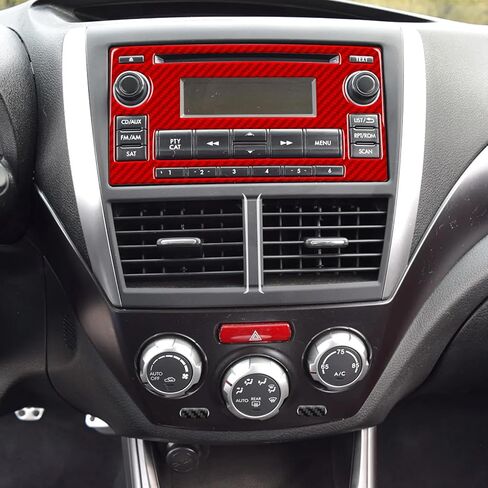 Real Carbon Fiber Decal Compatible with Subaru Impreza WRX STi 2007 2008 2009 2010 2011 Accessories Car Dashboard Co-Pilot Instrumentation Trim Strips Cover Interior Sticker Red 3PCS in Saudi Arabia