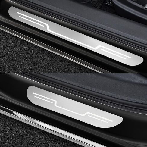 Stainless Steel Car Door Sill Protector for Qashqai+2 7-seat, Kick Plate Guard Strips Pedal Trim Threshold Protectors Accessories,A/Black2 in Saudi Arabia