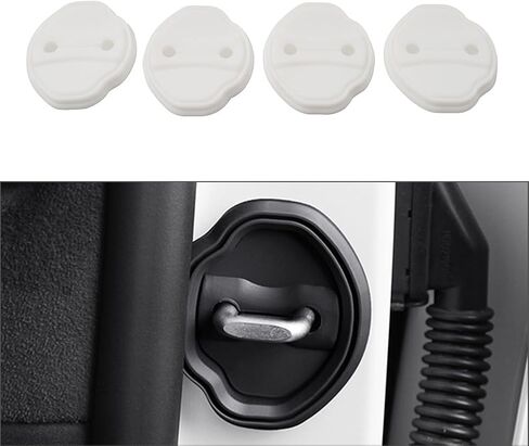 Chcury1 Protective Cover Car Door Lock Door Entry Guard 4 Pcs For BMW 3 Series G20 G21 2020-2023 White Silicone Left & Right Hand in Saudi Arabia