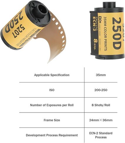 5 قطع من أفلام الطباعة الملونة، نطاق تعريض احترافي واسع ECN 2، فيلم كاميرا مطبوع بالألوان لكاميرا 135، 35 مم (8 ورقات) in Kuwait