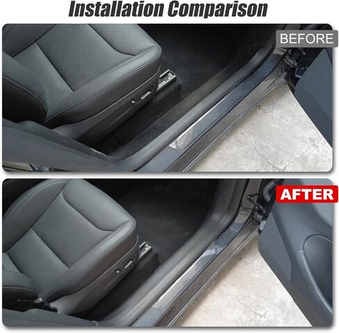 Door Entry Threshold Strip 2nd Row Seat Lower Protector for Tesla Model Y Juniper 2025 2026 Front & Rear 5PCS Door Sill Protective Cover Anti-dust Black in Saudi Arabia