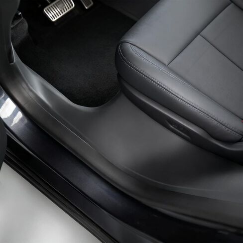 Door Entry Threshold Strip 2nd Row Seat Lower Protector for Tesla Model Y Juniper 2025 2026 Front & Rear 5PCS Door Sill Protective Cover Anti-dust Black in Saudi Arabia