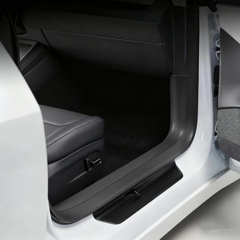 Door Entry Threshold Strip 2nd Row Seat Lower Protector for Tesla Model Y Juniper 2025 2026 Front & Rear 5PCS Door Sill Protective Cover Anti-dust Black in Saudi Arabia