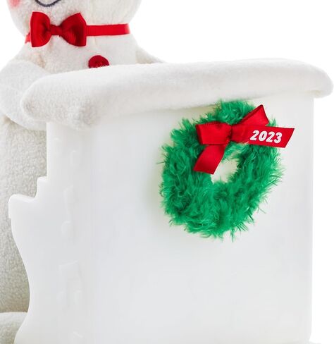 Hallmark 2023 Sing-Along Showman Snowman، 11 بوصة (ديكور سطح الطاولة من القطيفة الموسيقية للذكرى العشرين) هدايا للأم وهواة الجمع in Kuwait