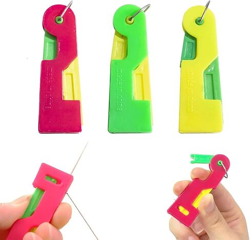 3 Pack Automatic Needle Threader for Hand Sewing Embroidery & Cross-Stitch Crafts Universal Compatibility Across Various Sewing Machines in Saudi Arabia