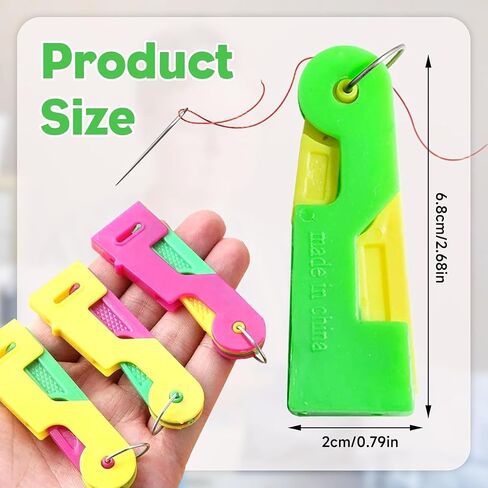 3 Pack Automatic Needle Threader for Hand Sewing Embroidery & Cross-Stitch Crafts Universal Compatibility Across Various Sewing Machines in Saudi Arabia